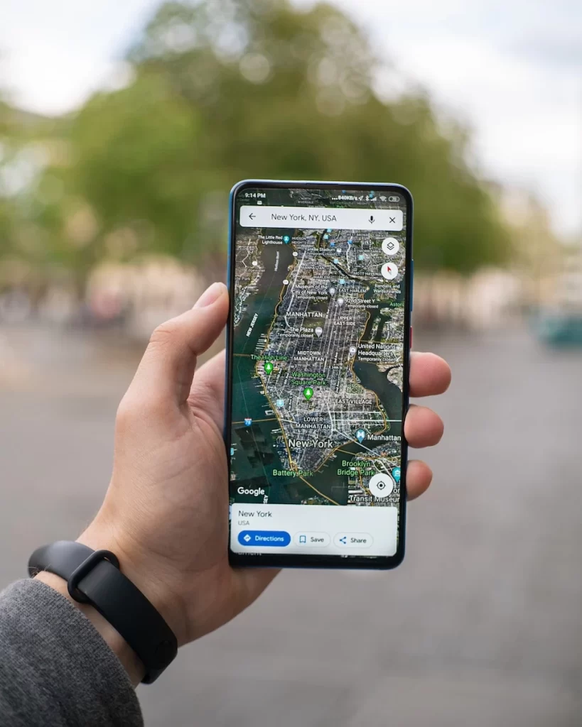 Google Maps app on a smartphone