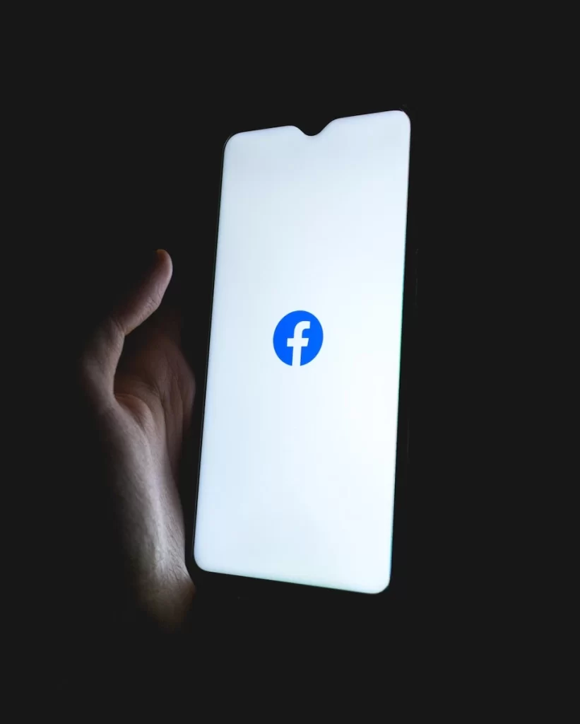 Facebook app open on a smartphone